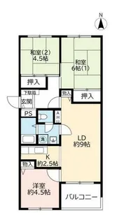 UR芦屋浜【0020432号室】の間取り