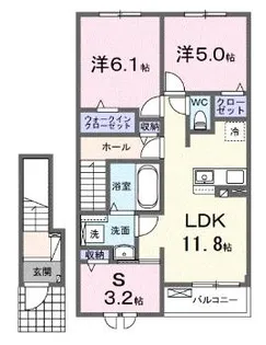 コート・ヴィレッジ2【2階】の間取り
