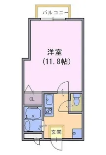 プリモベント長岡天神【203号室】の間取り