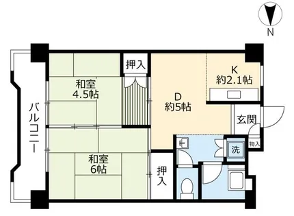 URひよどり台中央【1370909号室】の間取り