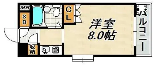 村雨ハイツ【4階】の間取り
