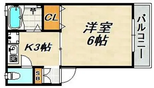 セントマルク若松【2階】の間取り