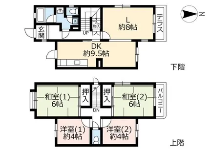 UR藤沢台第五【0000343号室】の間取り
