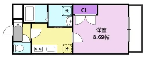 レ クルール【1階】の間取り