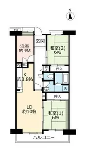 UR藤沢台中央【0000508号室】の間取り