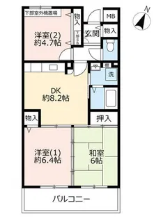 URアルビス五月ヶ丘【1130202号室】の間取り
