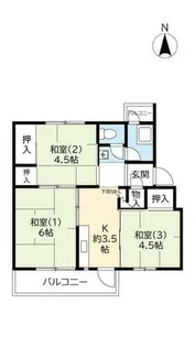 UR香里【D210304号室】の間取り