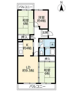 URコンフォール城山【0030406号室】の間取り