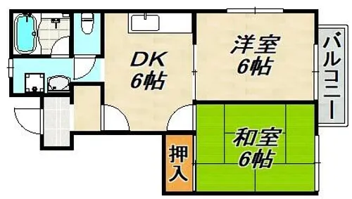 山下ハイツ【1階】の間取り