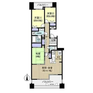 愛知県名古屋市千種区新池町2丁目【マンション】の間取り