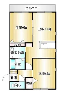 リバティーハウスⅡ【102号室】の間取り