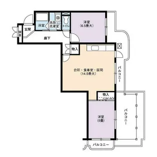UR一社東【0000504号室】の間取り