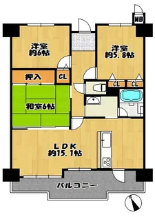 アミル21 ライラック館【403号室】の間取り