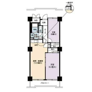 URアーバニア千代田【0001108号室】の間取り