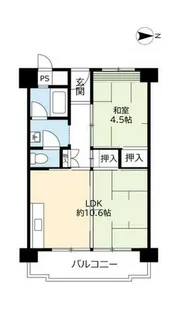 UR鶴山台【0020507号室】の間取り