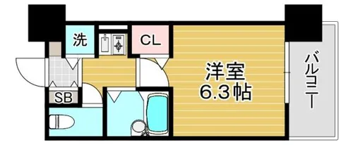 ディナスティ清水谷3【5階】の間取り