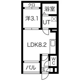 REGALEST道徳【1階】の間取り