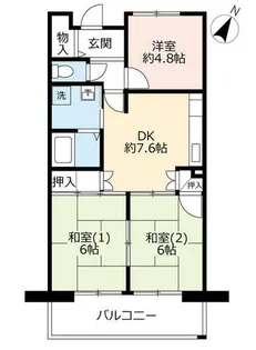 URアーベイン東三国【0070212号室】の間取り