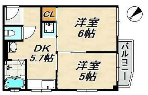 オレンジマンション【1階】の間取り