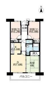 UR香里ヶ丘けやき東街【0040203号室】の間取り