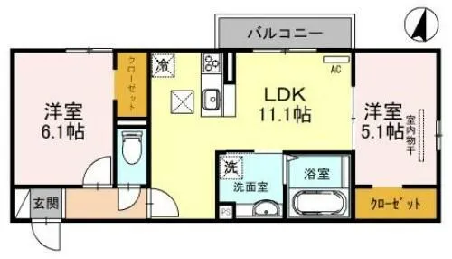 ラヴェール杉尾台【2階】の間取り