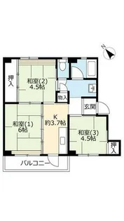 UR明石舞子【A270204号室】の間取り
