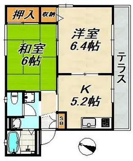 フレグランス谷御所【1階】の間取り