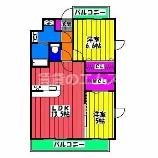 レフィナード博多【2階】の間取り