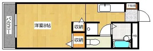 ハイナットU・I【202号室】の間取り