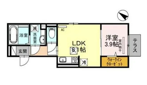 ブリランテ川西通【1階】の間取り