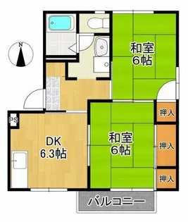 ラフォーレ21 F棟【120号室】の間取り