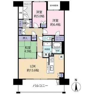 プラウド江坂(0003758)【13階】の間取り