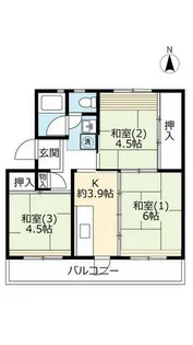 UR落合【3300503号室】の間取り