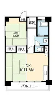 UR高倉台【0021310号室】の間取り