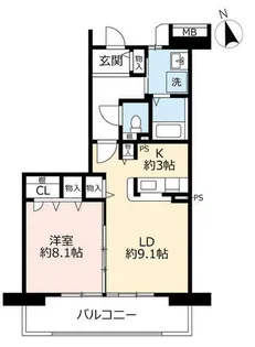 URアーバンラフレ虹ヶ丘中【0060308号室】の間取り