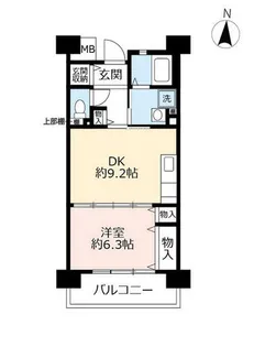 UR奈良学園前・鶴舞【0020505号室】の間取り