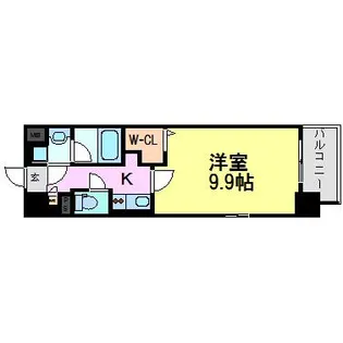 アジュール水堂【1階】の間取り