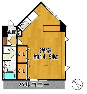 グローバル三田【5階】の間取り