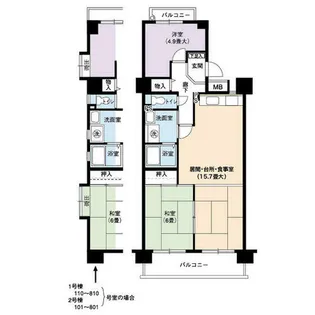 URアーバンラフレ志賀【0050605号室】の間取り