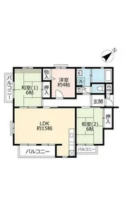 UR平城右京【0210203号室】の間取り