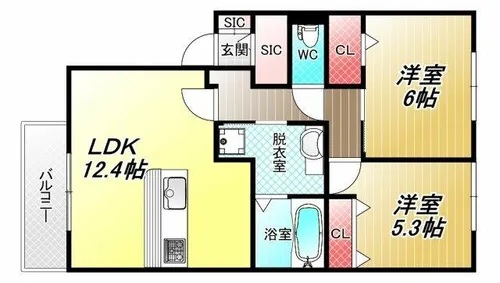 アビタシオンA棟【1階】の間取り