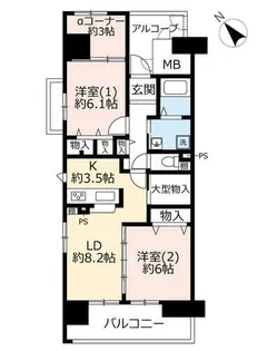 URアーバンラフレ鶴舞公園【0020806号室】の間取り