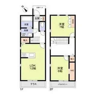 フォレストメゾン如意 A棟【1階】の間取り