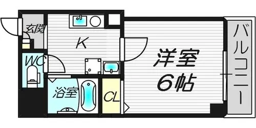 ミーネ松屋町【10階】の間取り