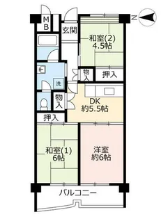 UR南港しらなみ【0350509号室】の間取り