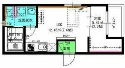 fleuve B(フルーヴB)【3階】の間取り
