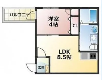 Lumiere長瀬(ルミエール長瀬)【2階】の間取り