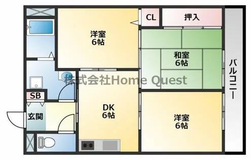 サンライト青山【2階】の間取り
