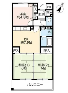 URアルビス五月ヶ丘【1170304号室】の間取り