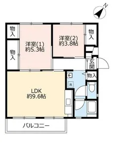 UR中登美第三【E280404号室】の間取り
